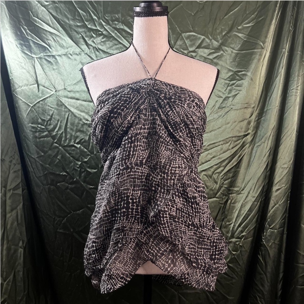 The Limited Black and White Halter Top